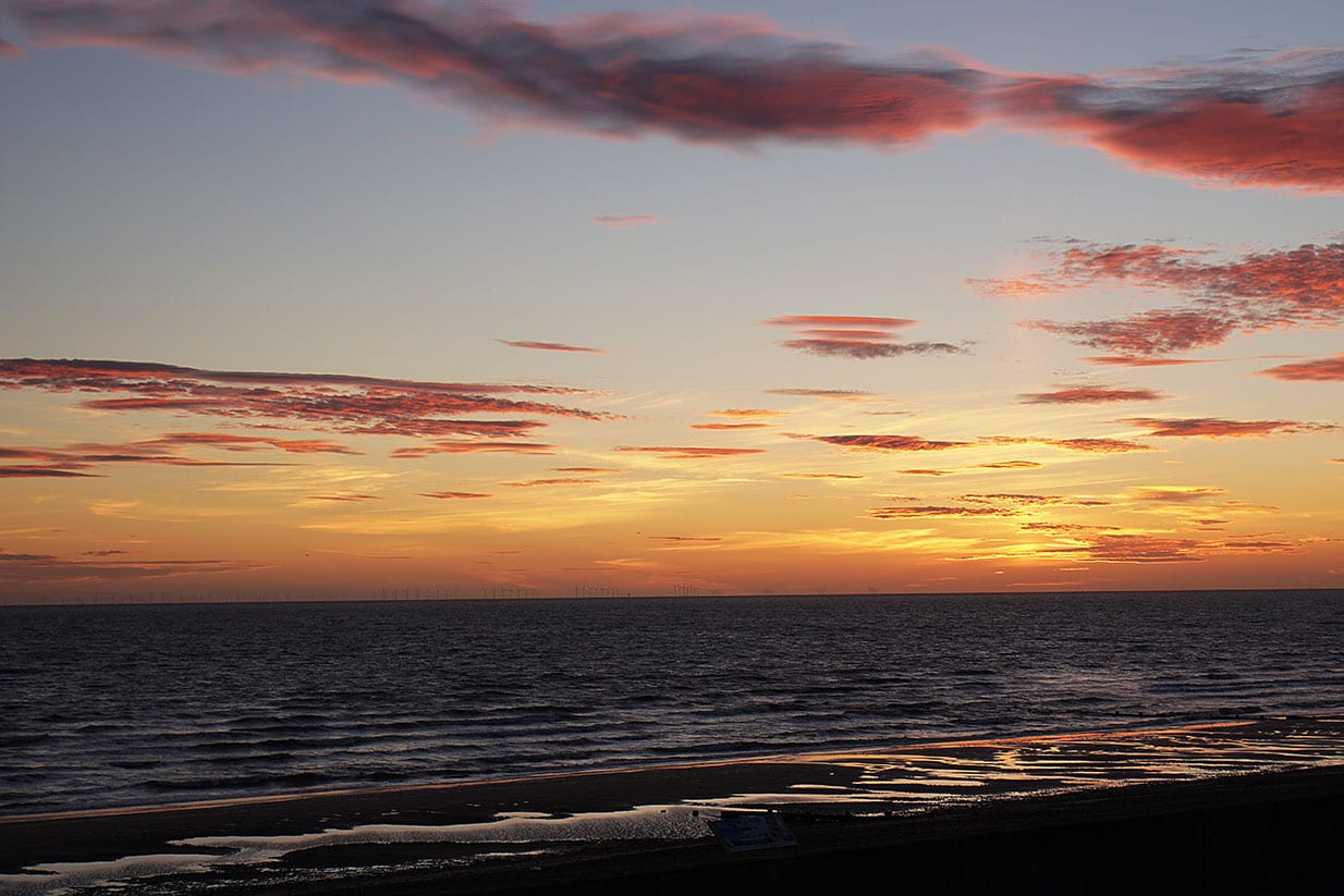 Sunsets over the sea
